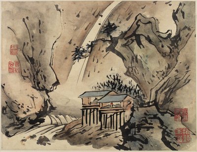 Pittura con le dita, da un album di dieci, 1684 da Gao Qipei